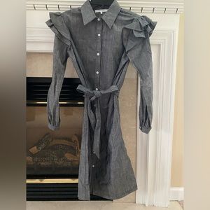 Emerson Fry Ruffle Sleeve Dress